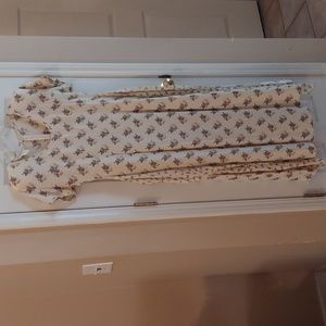 Casual Corner GUNNE SAX STYLE BEAUTIFUL LONG RAYON DRESS TIE BACK Like New Y2k!